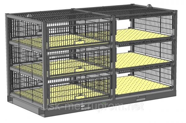КОНТЕЙНЕРЫ ДЛЯ ПЕРЕВОЗКИ ПТИЦЫ ТИП КР-7 (молодняк индейки, родительское стадо, старка)